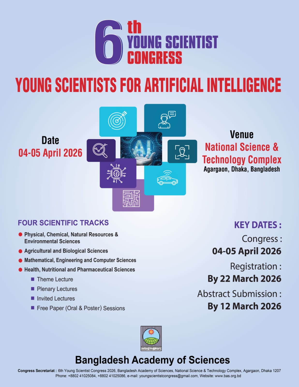 'Announcement' 6th Young Scientist Congress (YSC) 2026